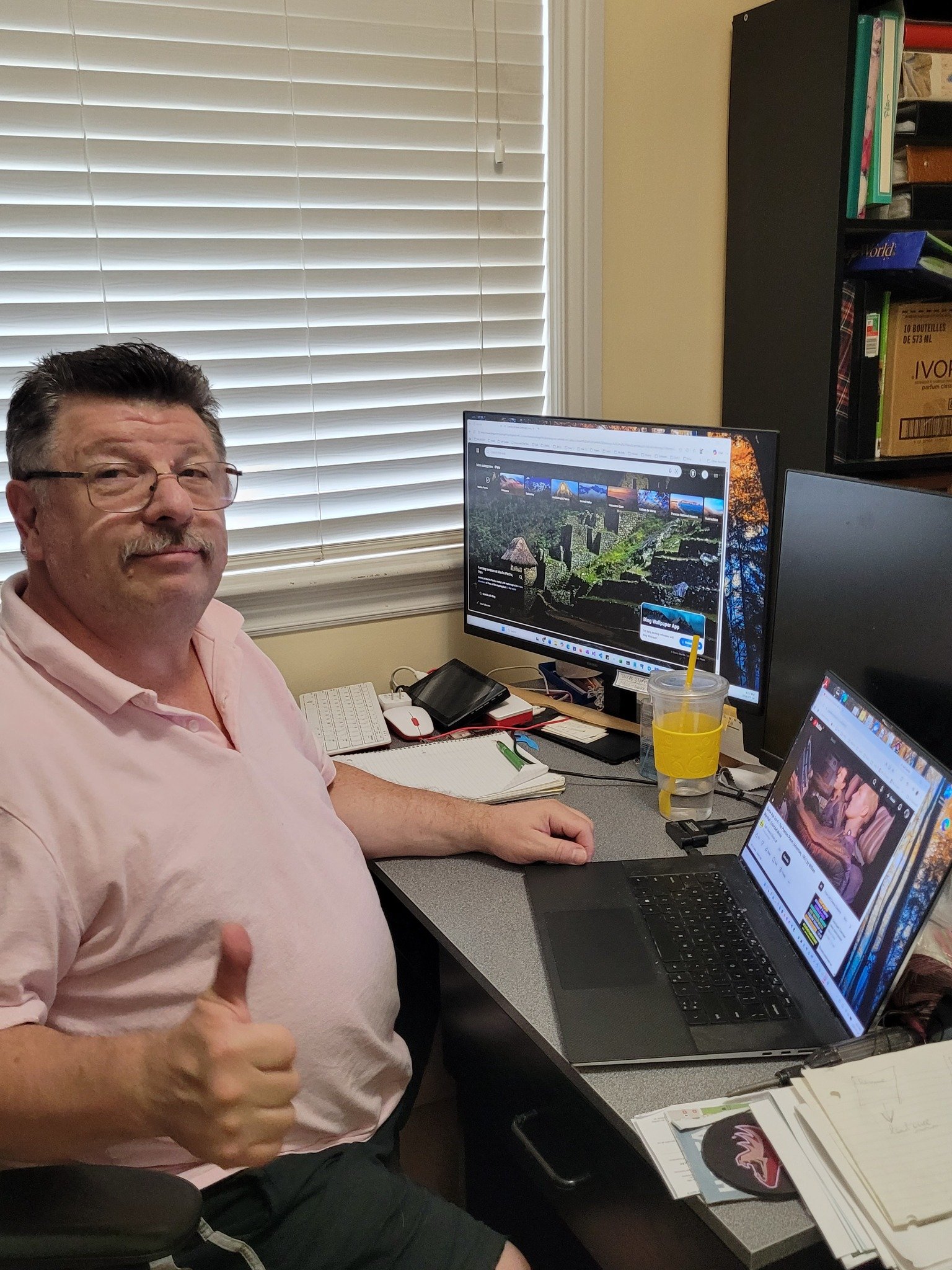 Greg Libenson at his computer workstation